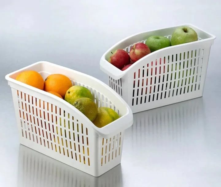 Plastic Fruit & Vegetable Storage Basket - Durable & Space-Saving Organizer - Image 3