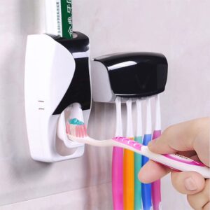 Automatic Toothpaste Dispenser with Wall-Mounted Toothbrush Holder | Hands-Free & Hygienic