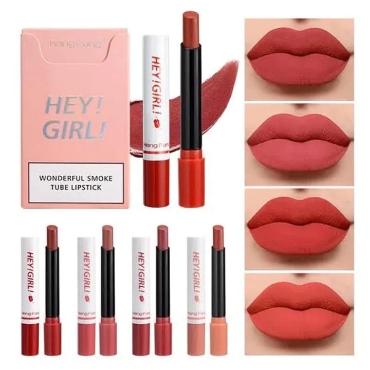 Miss Mart Hey Girl Lipstick Pack of 4 - Velvet Matte, Long-Lasting & Rich Colors - Image 3