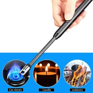 Rechargeable Long Plasma Lighter - Electric Arc Candle Lighter for Kitchen, BBQ & Outdoor Use