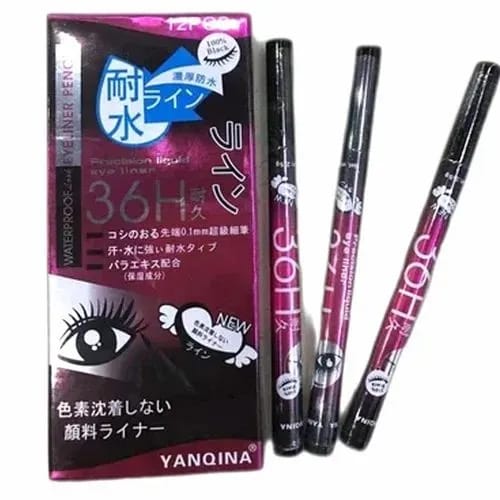 36H Waterproof Precision Liquid Eyeliner Pencil | Smudge-Proof & Long-Lasting Eye Liner (Pack of 2)