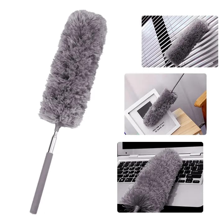 Soft Microfiber Feather Duster - Anti-Static Dusting Brush with Extendable Handle for Home Cleaning