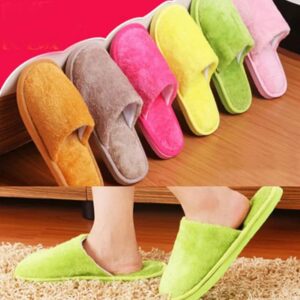 Premium Anti-Slip Soft Cotton Slippers - Comfortable Indoor Home Slippers for Men & Women (Multi-Color)