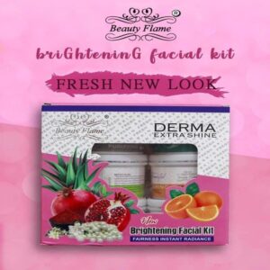 Derma Extra Shine Brightening Facial Kit - Whitening, Glow & Instant Radiance Skin Care Treatment