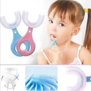 Baby & Kids U-Shaped Soft Silicone Toothbrush - 360° Gentle Cleaning Training Toothbrush for Toddlers
