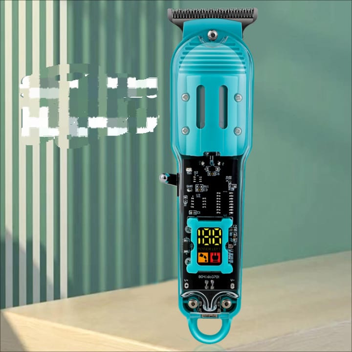 Professional Hair Clipper - Transparent Body Electric Hair Cutting Machine for Barbers & Home Grooming - Image 4