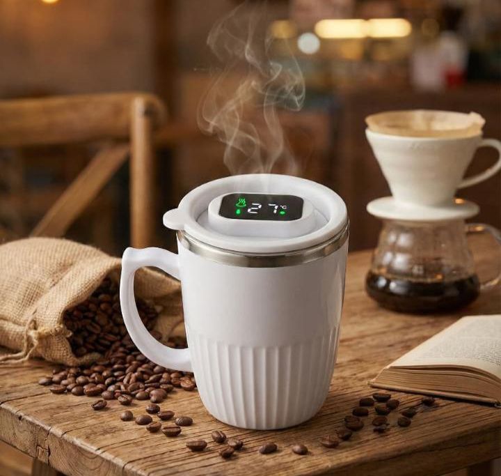 LED Temperature Display Stainless Steel Coffee Mug - Hot & Cold Insulated Travel Cup (Box Packed) - Image 3