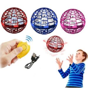 Wireless Rechargeable Flying Ball - Remote Controlled Hover Toy with LED Lights