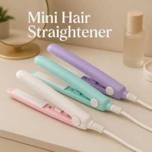 Mini Electric Hair Straightener - Portable Ceramic Styling Iron with Box Packing