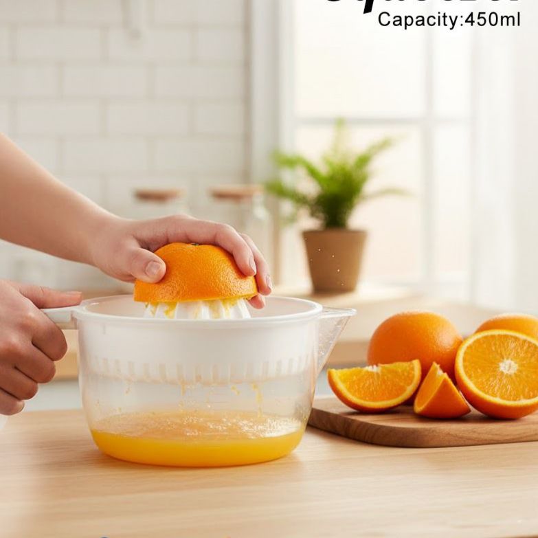 Citrus FreshMax Juice Squeezer - 450ml Manual Lemon & Orange Juicer | BPA-Free Citrus Extractor for Fresh Juice - Image 3