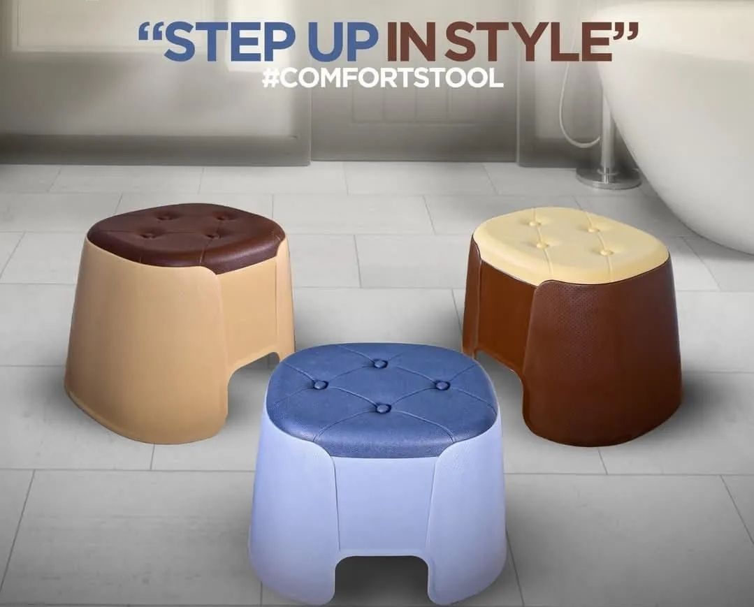 Easyware Plastic Bath & Sitting Stool - Kids Bathroom Stool & Step Stool for Home, Playroom & Garden - Image 3