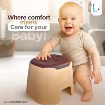 Easyware Plastic Bath & Sitting Stool - Kids Bathroom Stool & Step Stool for Home, Playroom & Garden