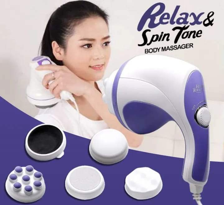 Relax & Spin Tone Massager - 5-in-1 Full Body Slimming, Pain Relief & Muscle Relaxation Massager