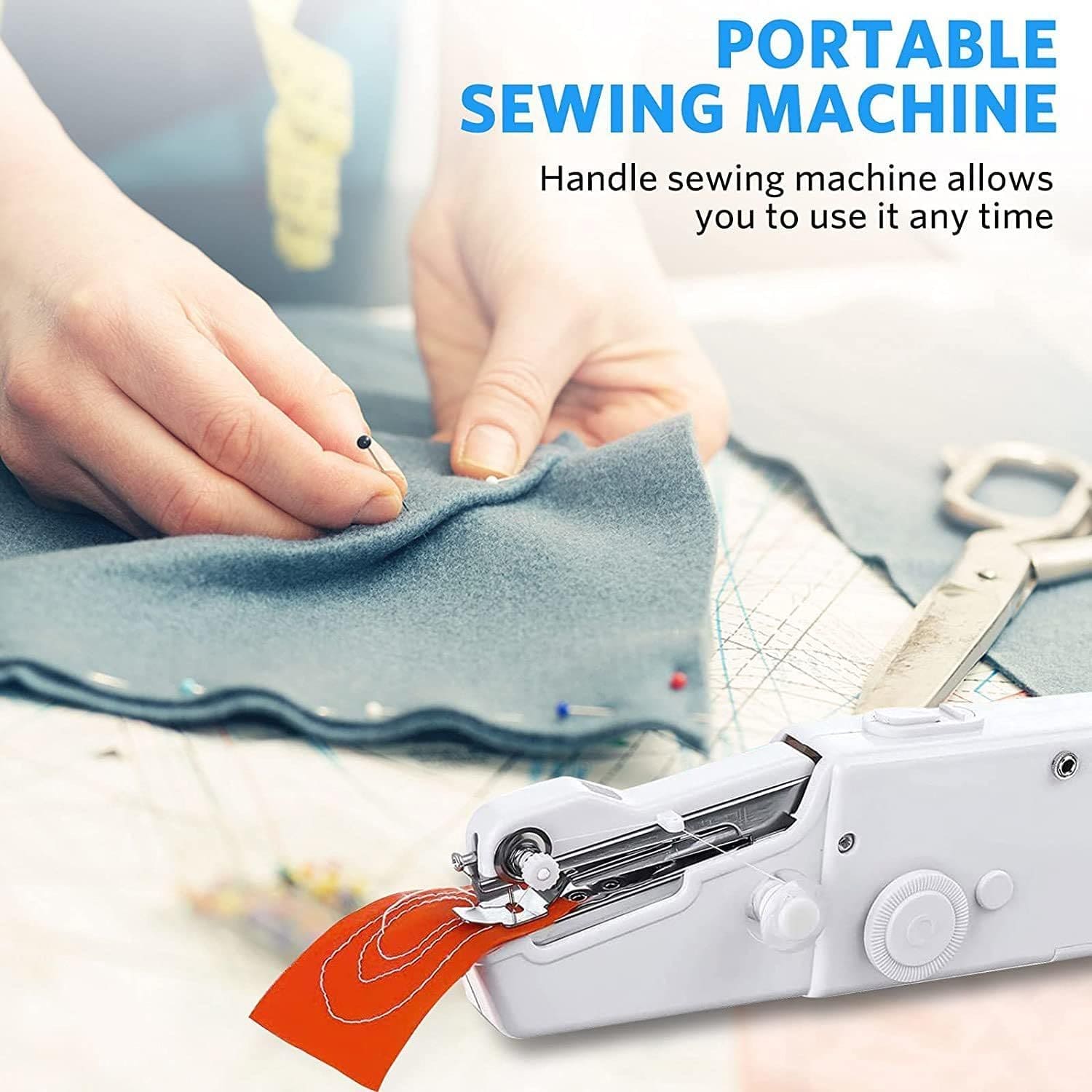 Handheld Mini Sewing Machine - Portable Quick Stitch Tool for Home, Travel & DIY Repairs