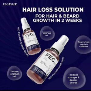 FEG Plus Hair Growth Spray - Nourishing Scalp & Beard Care Serum for Fuller-Looking Hair