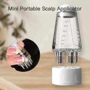 Portable Scalp Applicator Comb with Serum Holder - Essential Oil Roller Massage Comb for Daily Hair Care
