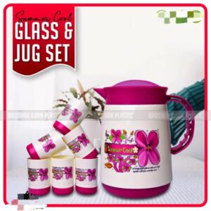 Insulated Water Jug with 6 Glasses Set - BPA-Free, 2.2L Capacity, Box Packed for Easy Storage & Gifting