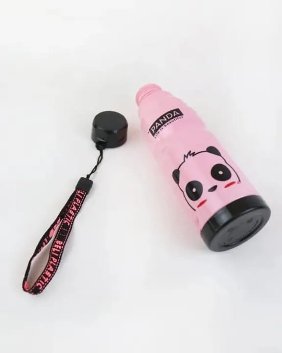 Panda Style Plastic Travel Water Bottle - Cute, Lightweight & Leak-Proof Drinking Bottle - Image 3