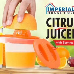 Citrus Juicer - Manual Orange & Lemon Hand Rotation Press with Built-In Pour Spout