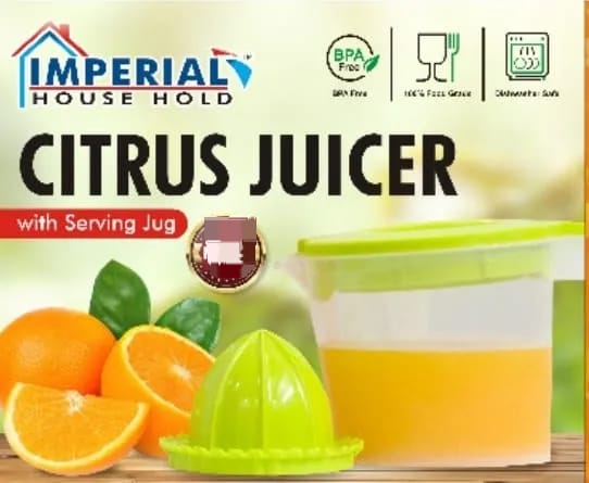 Citrus Juicer - Manual Orange & Lemon Hand Rotation Press with Built-In Pour Spout - Image 4